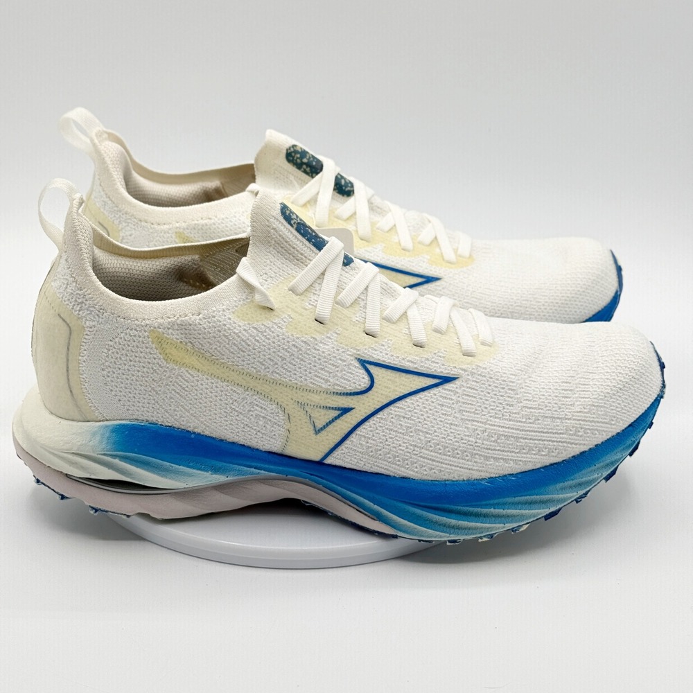 Mizuno Wave Neo Wind Running Shoes Womens 9.5 White Blue J1GD227821 Sneakers - Picture 10 of 12